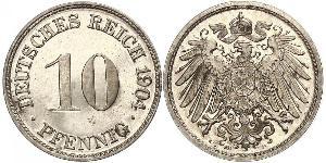 10 Pfennig Deutschland Kupfer/Nickel 