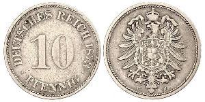 10 Pfennig Deutschland Kupfer/Nickel 