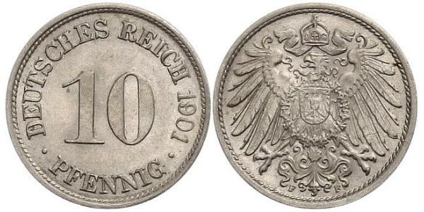 10 Pfennig Deutschland Kupfer/Nickel 