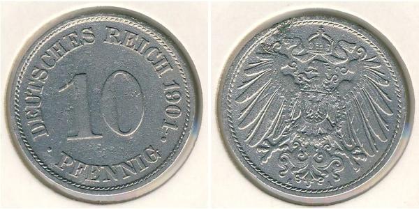 10 Pfennig Deutschland Kupfer/Nickel 