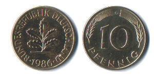 10 Pfennig Geschichte der Bundesrepublik Deutschland (1949-1990) Messing/Stahl 