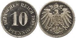 10 Pfennig Alemania Níquel/Cobre 