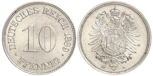 10 Pfennig Alemania Níquel/Cobre 