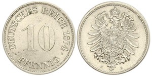 10 Pfennig Alemania Níquel/Cobre 