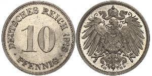 10 Pfennig Alemania Níquel/Cobre 