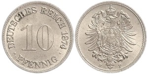 10 Pfennig Alemania Níquel/Cobre 