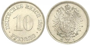 10 Pfennig Alemania Níquel/Cobre 