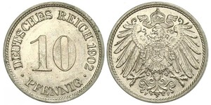 10 Pfennig Alemania Níquel/Cobre 