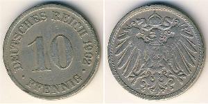 10 Pfennig Alemania Níquel/Cobre 