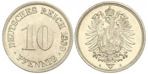 10 Pfennig Alemania Níquel/Cobre 