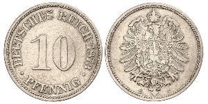 10 Pfennig Alemania Níquel/Cobre 