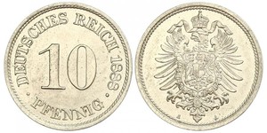 10 Pfennig Alemania Níquel/Cobre 