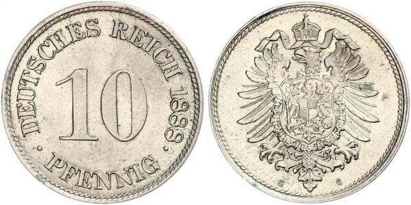 10 Pfennig Alemania Níquel/Cobre 