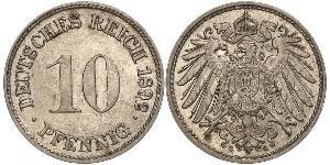 10 Pfennig Germania Rame/Nichel 