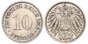 10 Pfennig Germania Rame/Nichel 