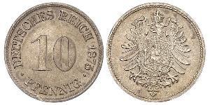 10 Pfennig Germania Rame/Nichel 