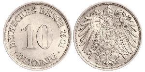 10 Pfennig Germania Rame/Nichel 