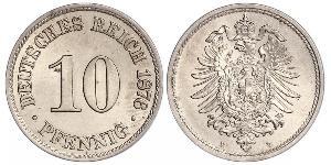 10 Pfennig Germania Rame/Nichel 