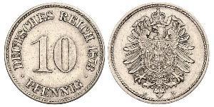 10 Pfennig Germania Rame/Nichel 