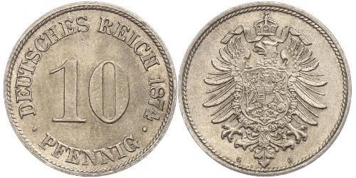 10 Pfennig Germania Rame/Nichel 