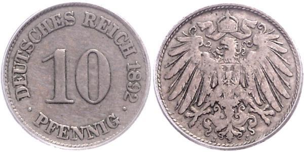 10 Pfennig Germania Rame/Nichel 