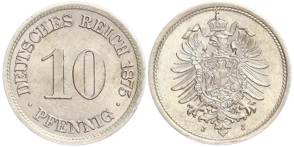 10 Pfennig Germania Rame/Nichel 