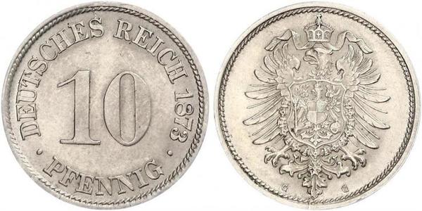 10 Pfennig Germania Rame/Nichel 