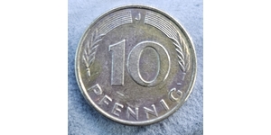 10 Pfennig 西德 (1949 - 1990) Steel/黃銅 