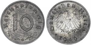 10 Pfennig Alemania nazi (1933-1945) Zinc 