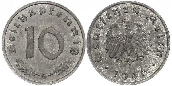 10 Pfennig Alemania nazi (1933-1945) Zinc 