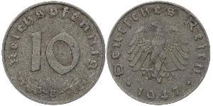 10 Pfennig Nazi Germany (1933-1945) Zinc 