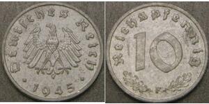 10 Pfennig Nazi Germany (1933-1945) Zinc 