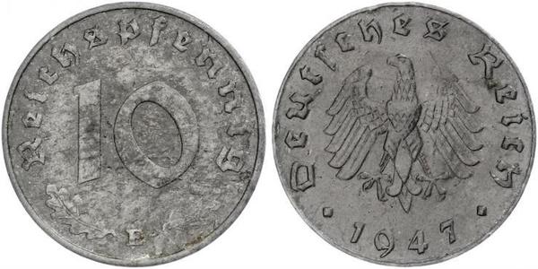 10 Pfennig Nazi Germany (1933-1945) Zinc 