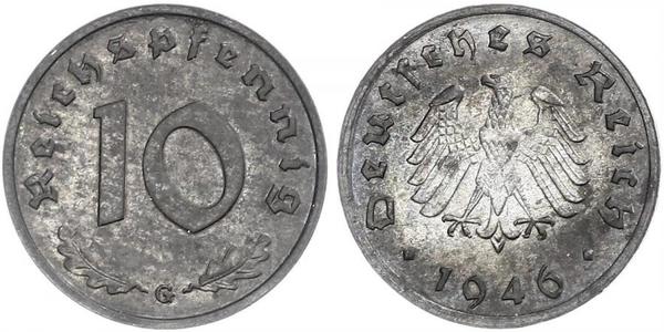 10 Pfennig Nazi Germany (1933-1945) Zinc 