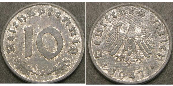 10 Pfennig Troisième Reich (1933-1945) Zinc 
