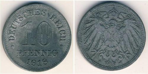 10 Pfennig 德国 Zinc 