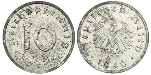 10 Pfennig 納粹德國 (1933 - 1945) Zinc 