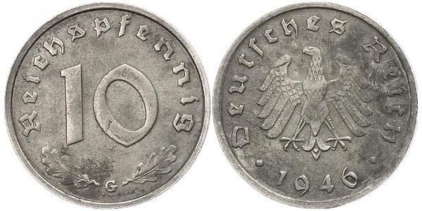 10 Pfennig Germania nazista (1933-1945) Zinco 