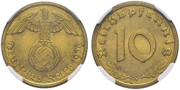 10 Pfennig Troisième Reich (1933-1945)  