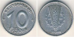 10 Pfennig 東德 (1949 - 1990) 铝 