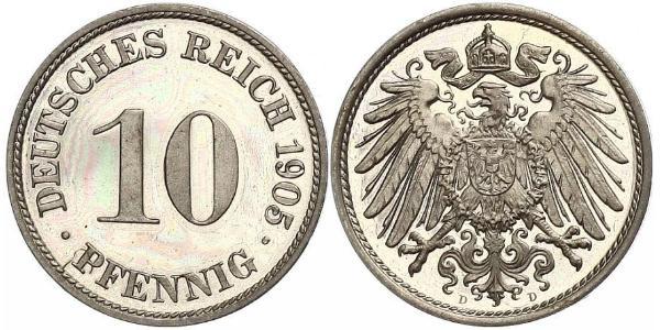 10 Pfennig 德国 銅/镍 