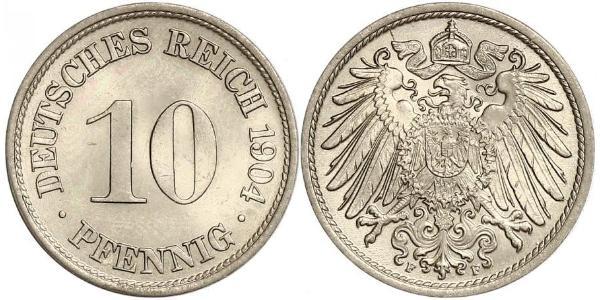 10 Pfennig 德国 銅/镍 