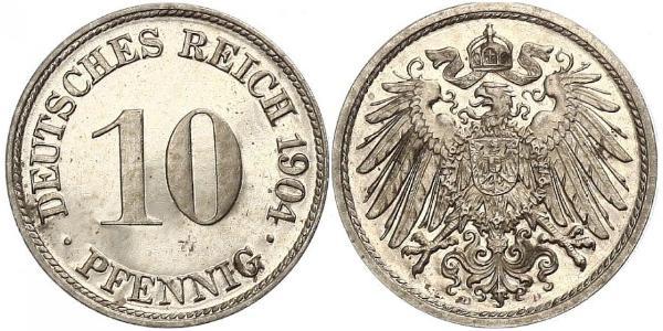10 Pfennig 德国 銅/镍 