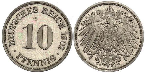 10 Pfennig 德国 銅/镍 