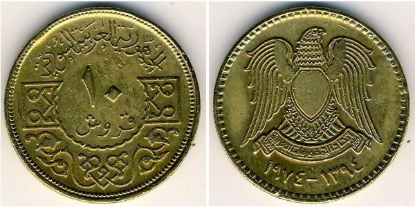10 Piastre Syria Alluminio/Bronzo 