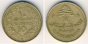 10 Piastre Lebanon Bronze 