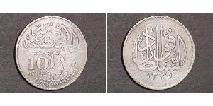 10 Piastre Sultanato de Egipto (1914 - 1922) Plata Hussein Kamel (Sultán) (1853 - 1917)