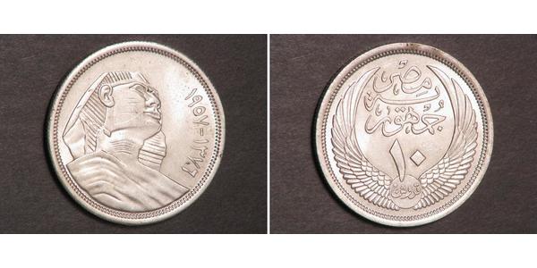 10 Piastre Kingdom of Egypt (1922 - 1953) Silver 