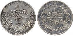 10 Piastre / 10 Kurush Impero ottomano (1299-1923) Argento Abdul-Hamid II (1842 - 1918)