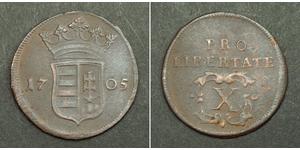 10 Poltura Ungarn Kupfer Franz II. Rákóczi(1676 – 1735)